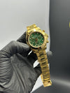 Rolex Daytona 37mm Stainless Steel Gold Oyster Bracelet Green Dial Gold Bezel – men’s watch