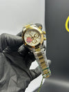 Rolex Daytona 37mm Stainless Steel Silver Gold 2 Tone Oyster Bracelet White Dial Gold Bezel – men’s watch