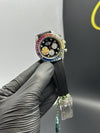 Rolex Daytona 40mm Oyster Flex Stoned Bezel Black Dial Rainbow Stoned Bezel – men’s watch