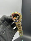 Rolex Daytona 40mm Stainless Steel Gold Oyster Bracelet Stoned Bezel Black Dial Rainbow Stoned Bezel – men’s watch