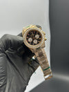 Rolex Daytona 40mm Stainless Steel Rosegold Oyster Bracelet Stoned Bezel Black Dial White Stoned Bezel – men’s watch