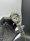 Rolex Daytona 40mm Stainless Steel Silver Oyster Bracelet Stoned Bezel White Dial White Stoned Bezel – men’s watch