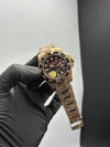 Rolex GMT Master II 40mm Stainless Steel Rosegold Oyster Bracelet Root Beer Textured Dial – men’s watch
