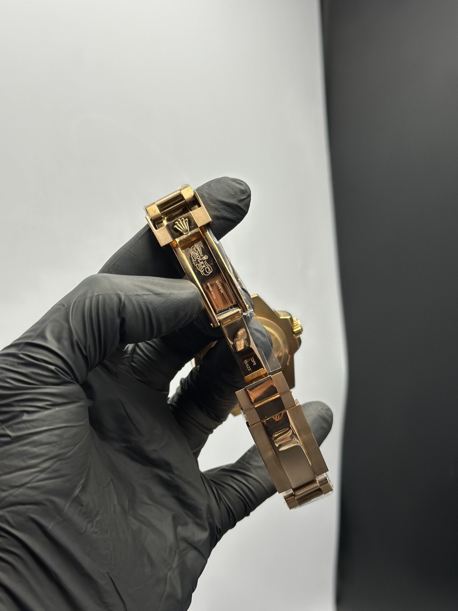 Rolex GMT Master II 40mm Stainless Steel Rosegold Oyster Bracelet Root Beer Textured Dial – men’s watch