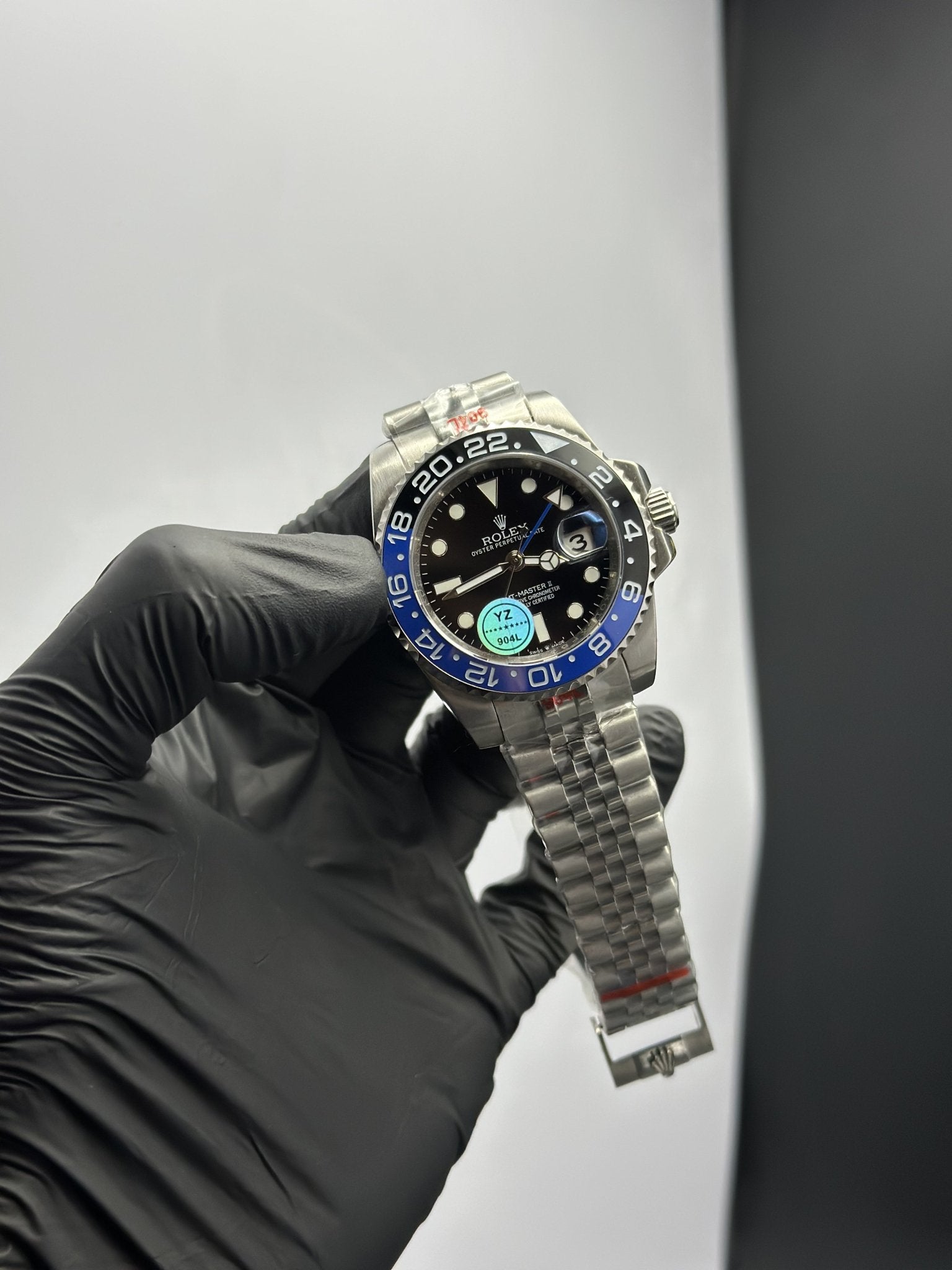 Rolex GMT Master II 40mm Stainless Steel Silver Jubilee Bracelet Batgirl Dial – men’s watch