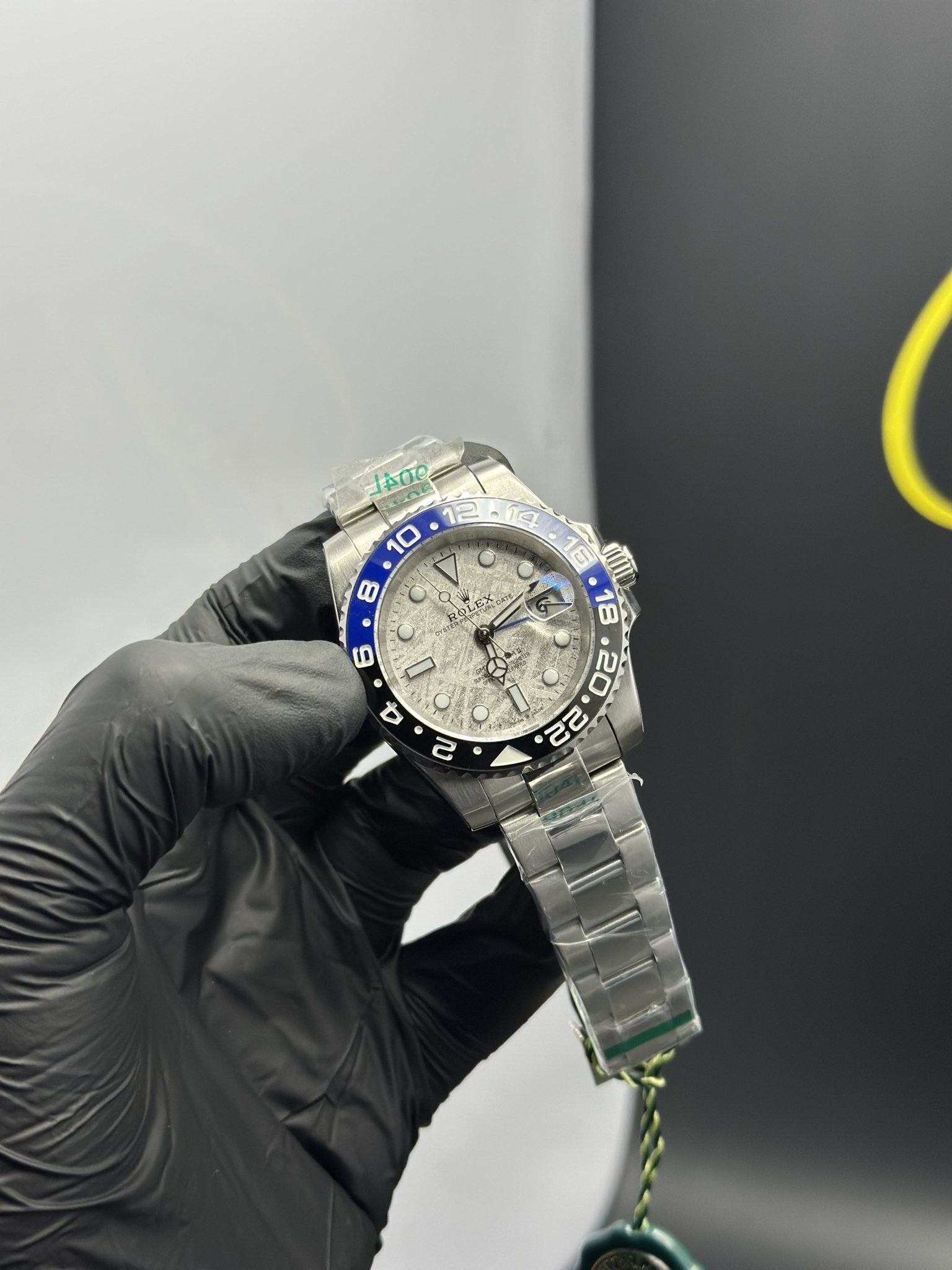 Rolex GMT Master II 40mm Stainless Steel Silver Oyster Bracelet Batman White Textured Dial – men’s watch