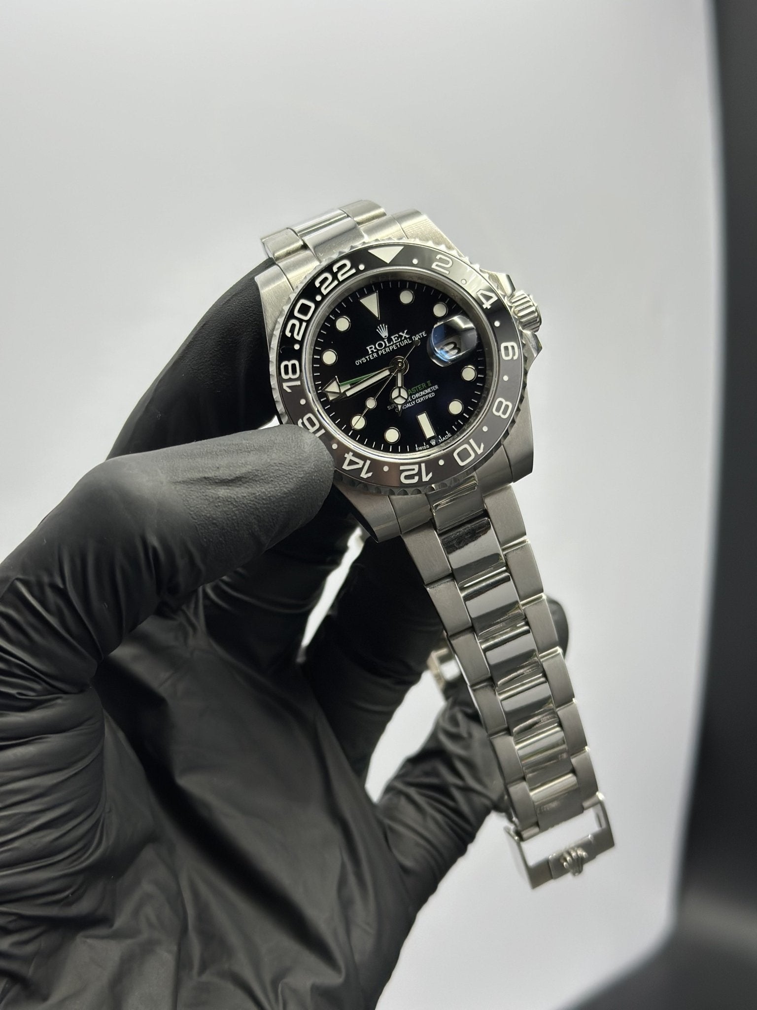 Rolex GMT Master II 40mm Stainless Steel Silver Oyster Bracelet Bruce Wayne Dial – men’s watch