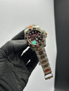 Rolex GMT Master II 40mm Stainless Steel Silver Rosegold 2 Tone Oyster Bracelet Root Beer Textured Dial – men’s watch