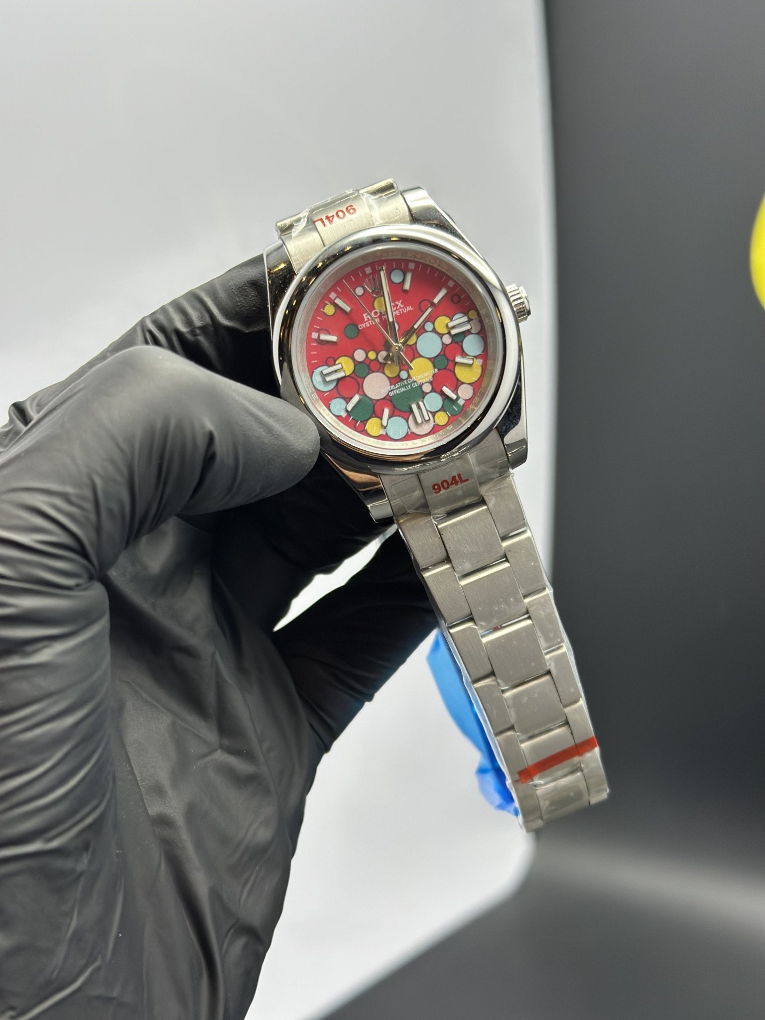 Rolex Oyster Perpetual 36mm Celebration Stainless Steel Silver Oyster Bracelet Celebration Red Dial – men’s watch