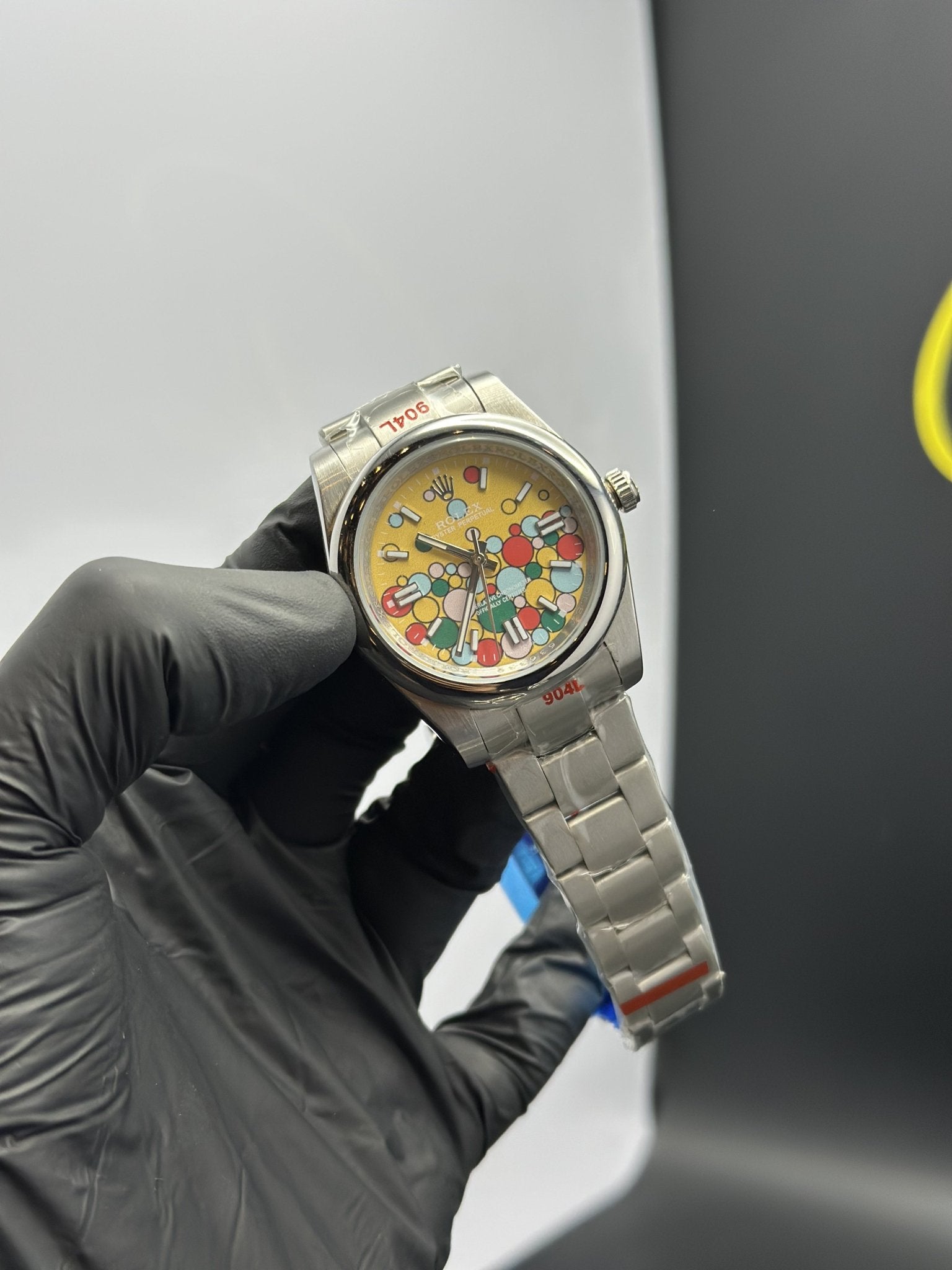 Rolex Oyster Perpetual 36mm Celebration Stainless Steel Silver Oyster Bracelet Celebration Yellow Dial – men’s watch