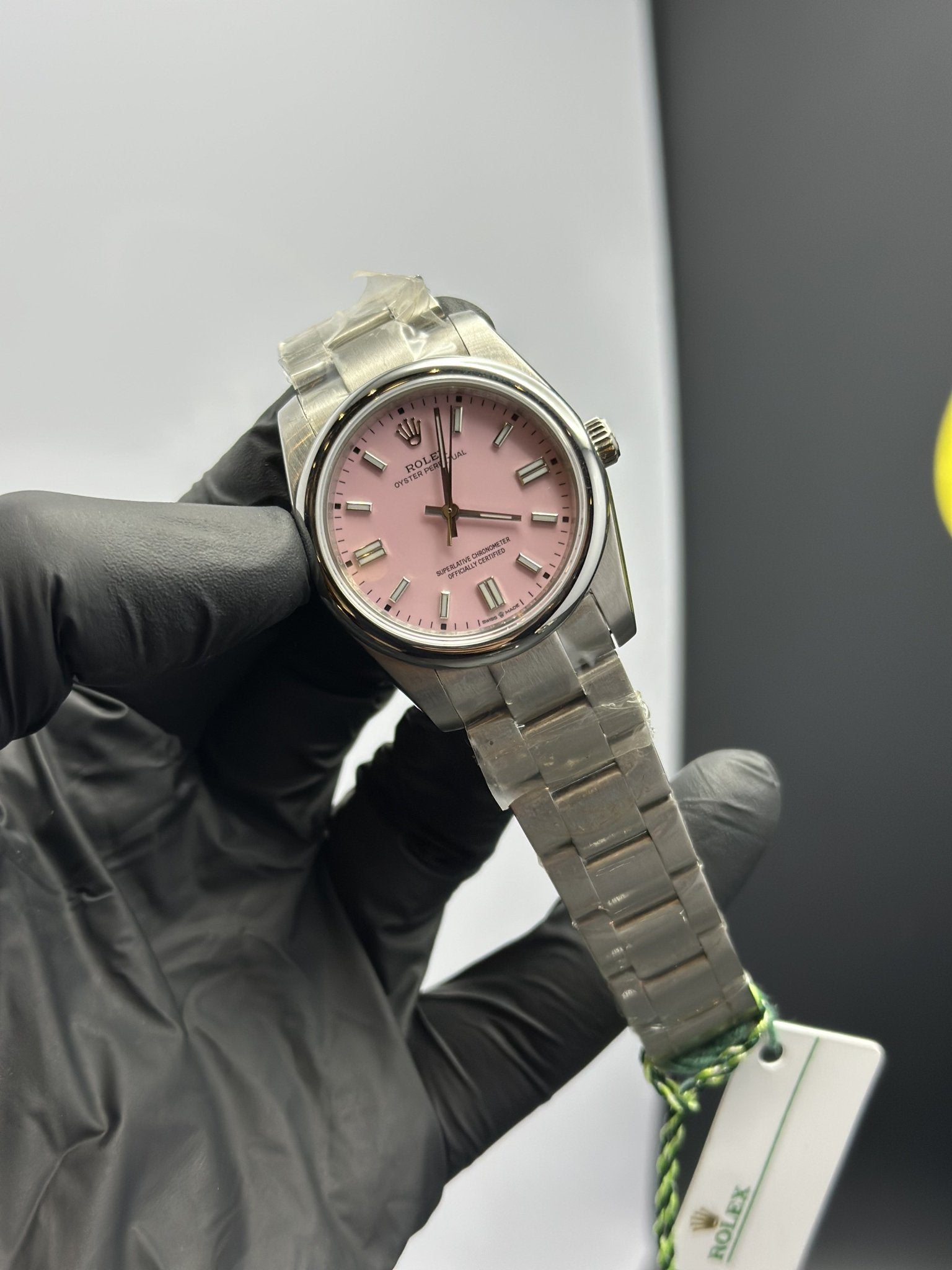 Rolex Oyster Perpetual 36mm Stainless Steel Silver Oyster Bracelet Pink Dial – men’s watch