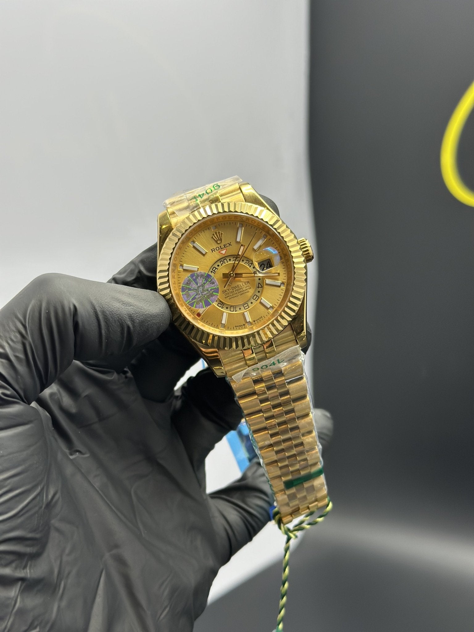 Rolex Sky Dweller 42mm Stainless Steel Gold Jubilee Bracelet Gold Dial – men’s watch