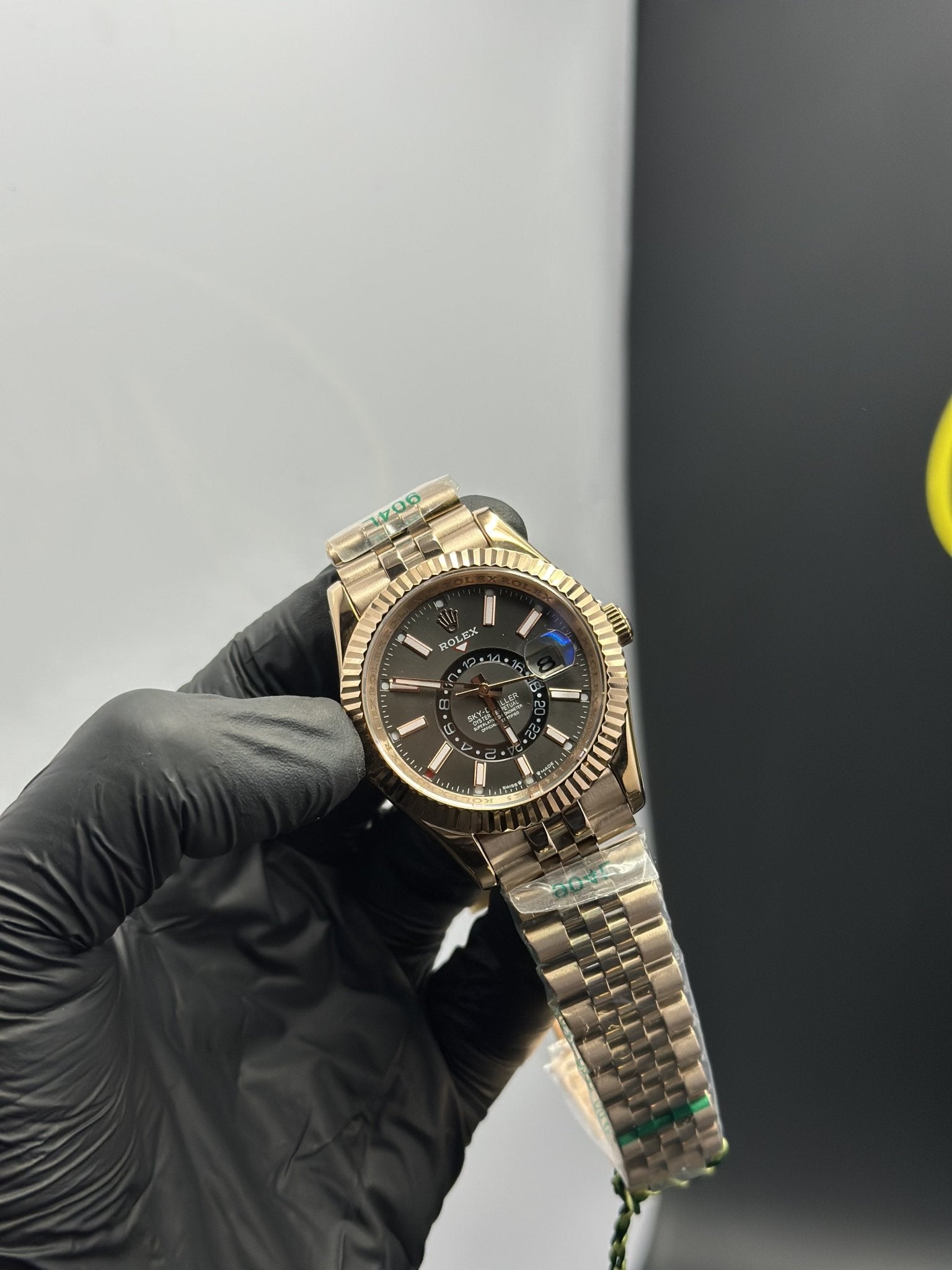 Rolex Sky Dweller 42mm Stainless Steel Rosegold Jubilee Bracelet Grey Dial – men’s watch