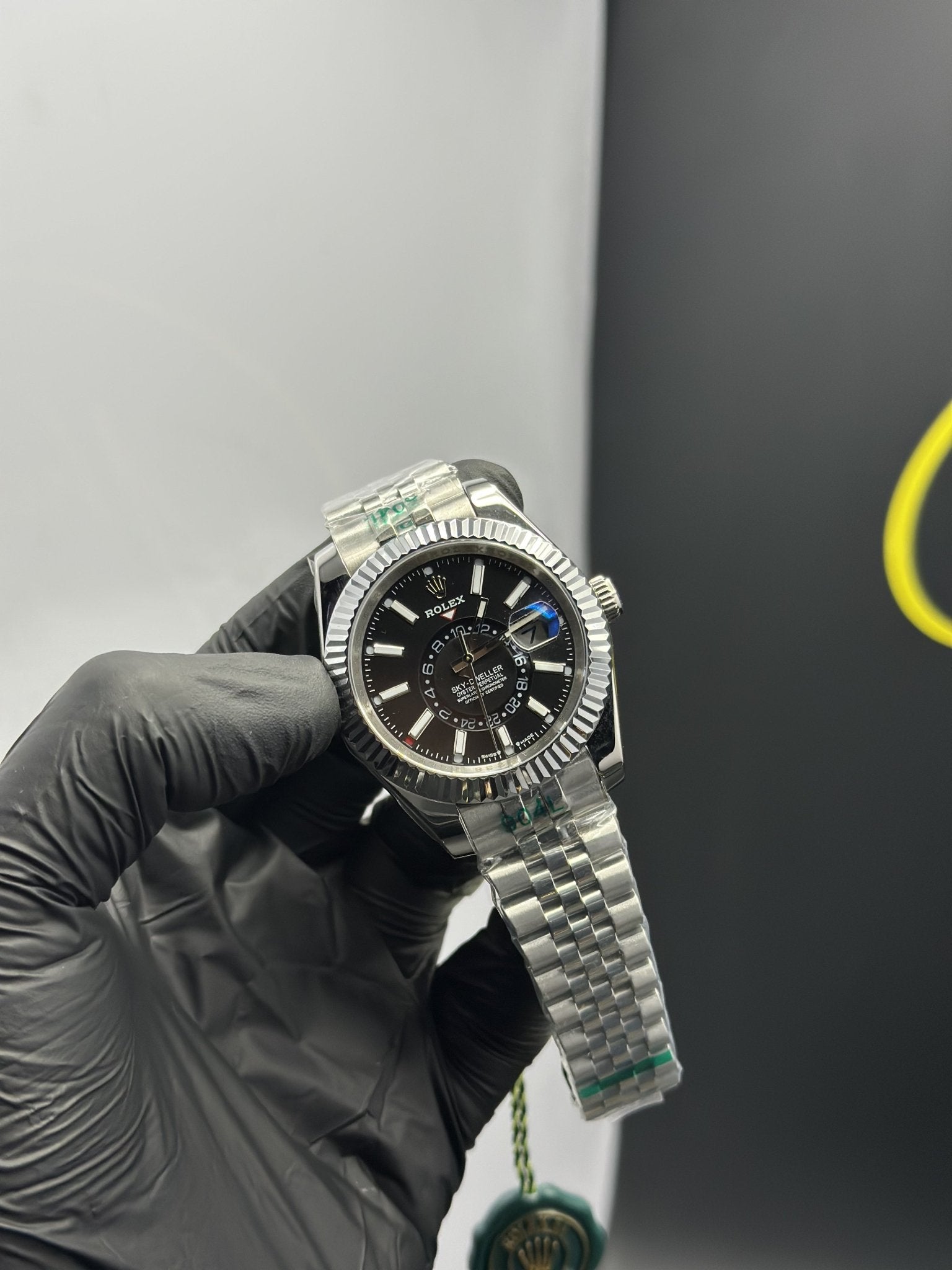 Rolex Sky Dweller 42mm Stainless Steel Silver Jubilee Bracelet Black Dial – men’s watch