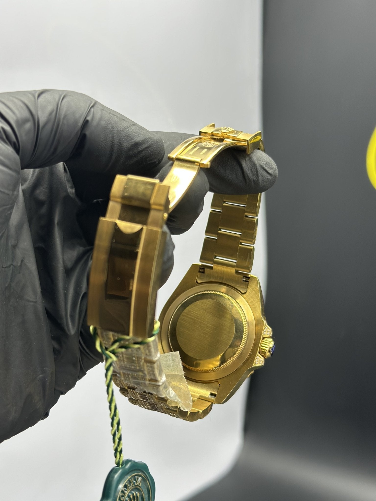 Rolex Submariner 41mm Stainless Steel Gold Oyster Bracelet Fully Stoned Blue Dial White Stoned Bezel – men’s watch