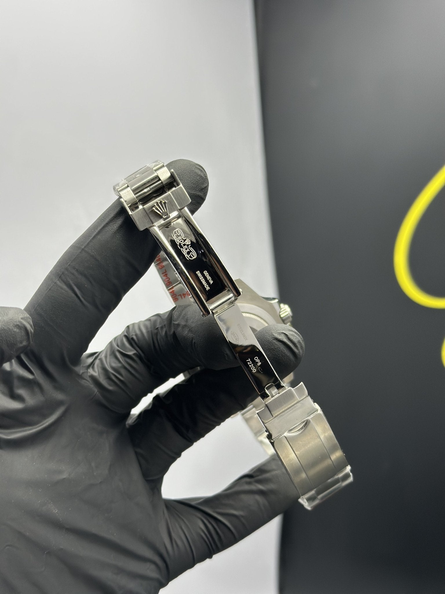 Rolex Submariner 41mm Stainless Steel Silver Oyster Bracelet - Carbon Bezel Yellow Black Dual Shade Dial Yellow Carbon Bezel – men’s watch