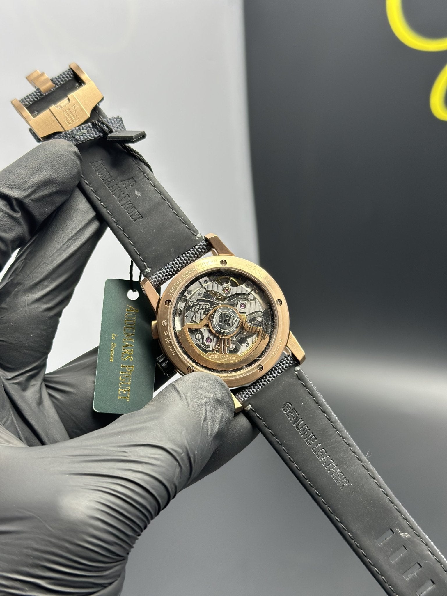 Super Clones Audemars Piguet TF Factory Code 11.59 Chronograph Black Strap Black Dial Rosegold Bezel Caliber 4401 Swiss Movement – men’s watch
