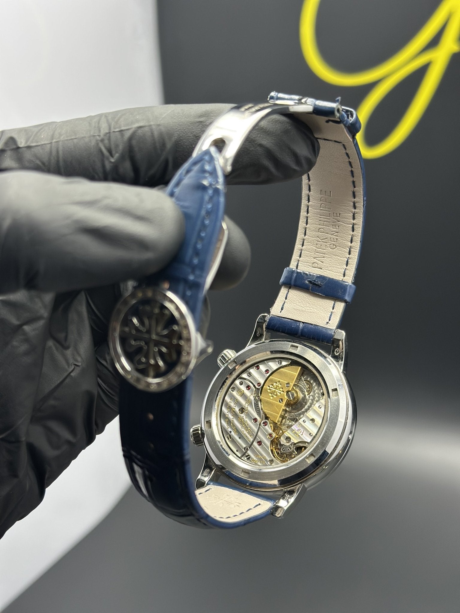 Super Clones Patek Philippe TF Factory Grand Complication Leather Strap Blue Strap Blue Dial Caliber 240 LU CL C Swiss Movement – men’s watch