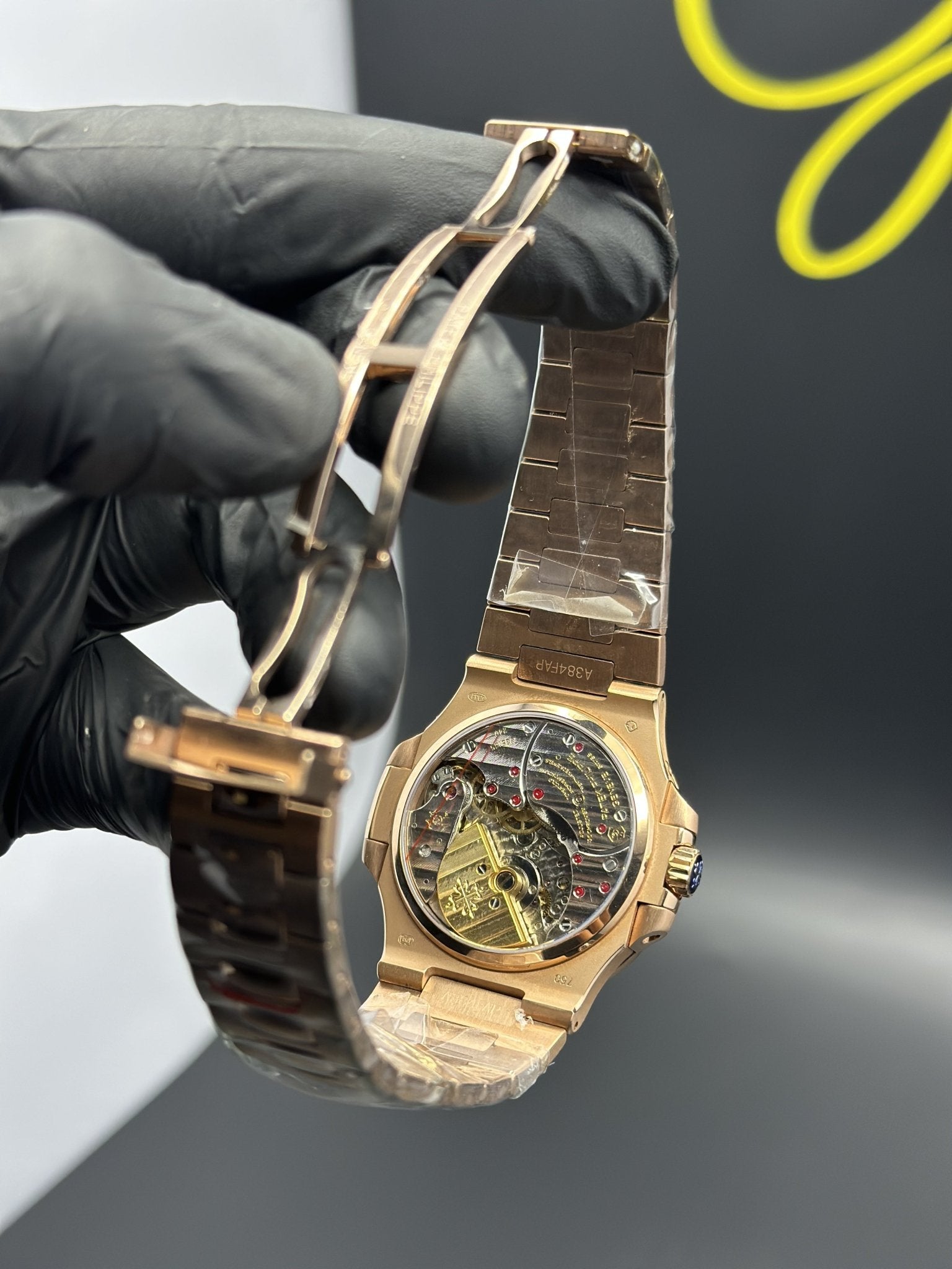 Super Clones Patek Philippe TF Factory Power Reserve Stainless Steel Rosegold Bracelet Grey Dial Caliber 240 PS IRM C LU Swiss Movement – men’s watch