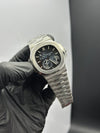 Super Clones Patek Philippe TF Factory Power Reserve Stainless Steel Silver Bracelet Blue Dial Caliber 240 PS IRM C LU Swiss Movement – men’s watch