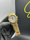 Super Clones Rolex Clean Factory Daydate 40mm Stainless Steel Gold Presidential Bracelet White Roman Dial Caliber 3255 Swiss Movement – men’s watch