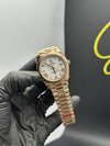 Super Clones Rolex Clean Factory Daydate 40mm Stainless Steel Rosegold Presidential Bracelet White Roman Dial Caliber 3255 Swiss Movement – men’s watch