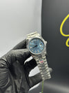 Super Clones Rolex Clean Factory Daydate 40mm Stainless Steel Silver Presidential Bracelet Sky Blue Gems Dial Caliber 3255 Swiss Movement – men’s watch
