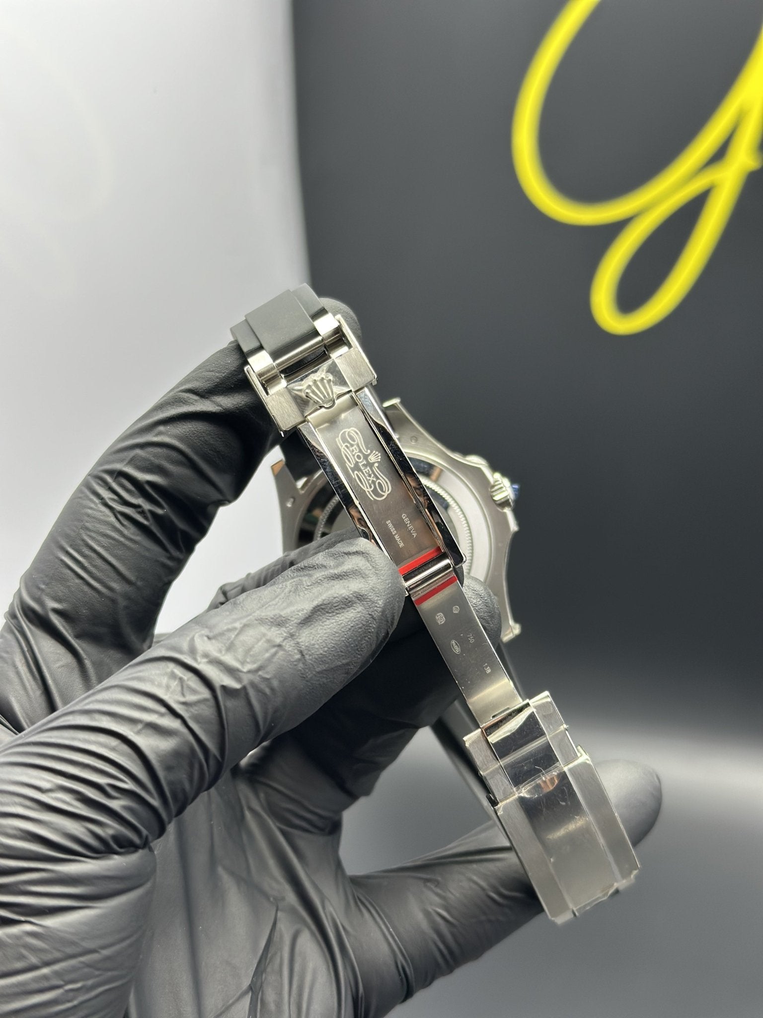 Super Clones Rolex Clean Factory Yacht Master Silicone Strap Rolex Clean Factory Yacht Master Silicone Strap Black Strap Black Dial Black Bezel Caliber 3235 Swiss Movement – men’s watch