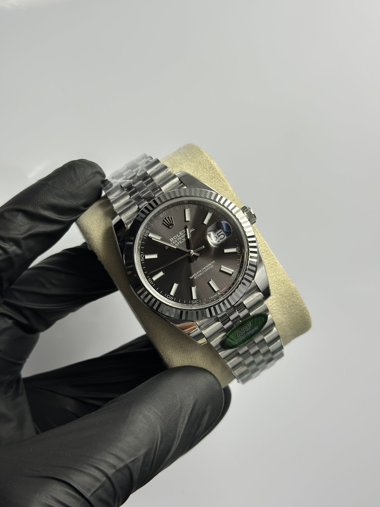 Super Clones Rolex The Most Premium ARF Factory Datejust 41mm Stainless Steel Silver Jubilee Bracelet Grey Dial Caliber 3235 Swiss Movement – men’s watch