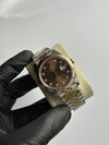 Super Clones Rolex The Most Premium ARF Factory Datejust 41mm Stainless Steel Silver - Rosegold 2 Tone Jubilee Bracelet Brown Stone Figures Dial Caliber 3235 Swiss Movement – men’s watch