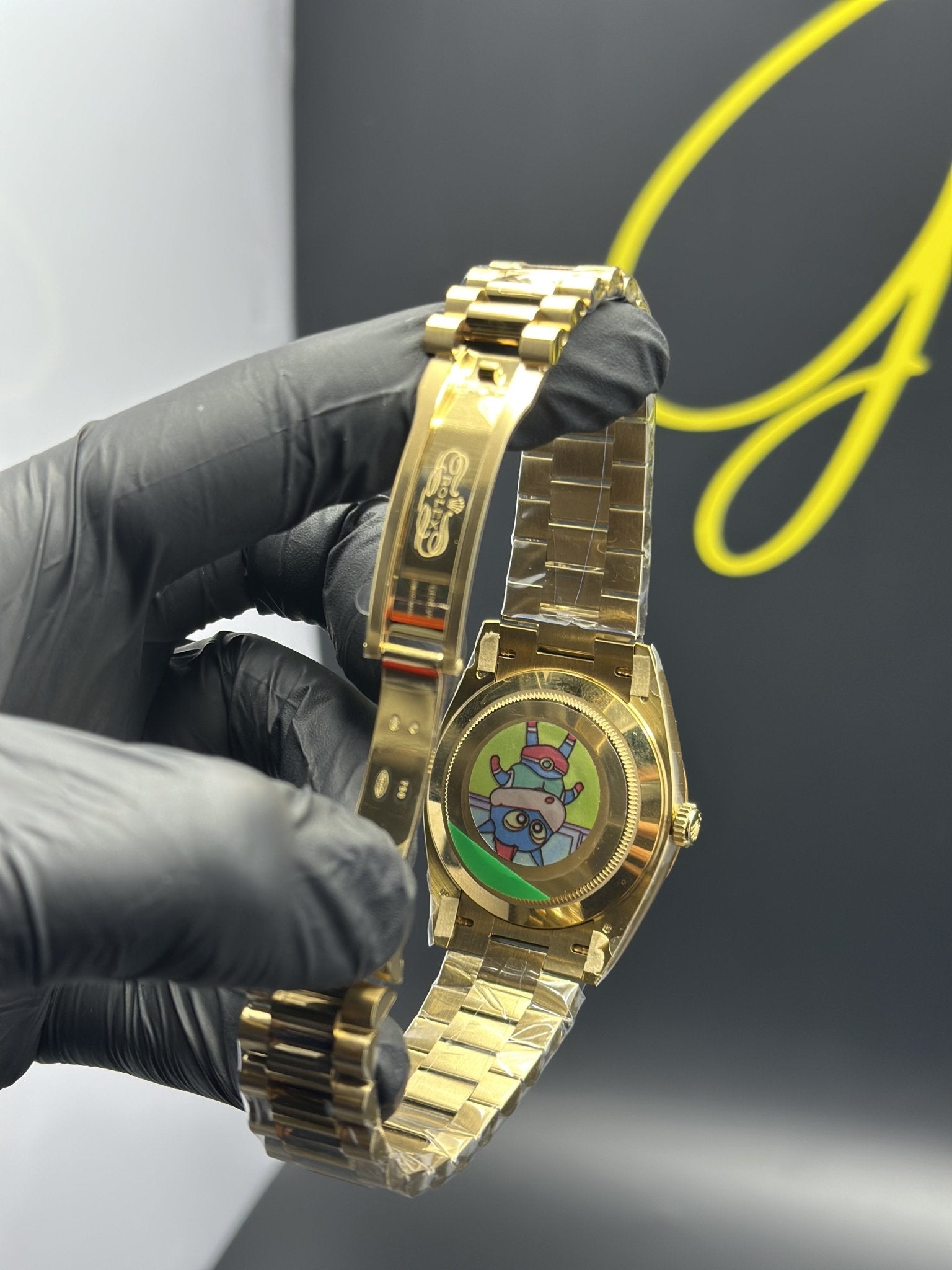 Super Clones Rolex The Most Premium ARF Factory Daydate 40mm Stainless Steel Gold Presidential Bracelet Green Dual Shade Roman Dial Caliber 3255 Swiss Movement – men’s watch