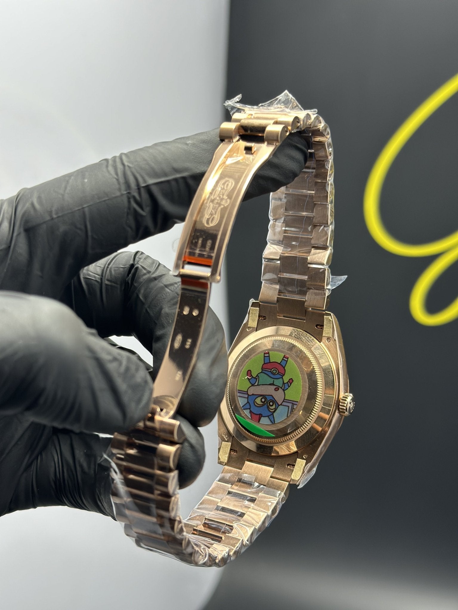 Super Clones Rolex The Most Premium ARF Factory Daydate 40mm Stainless Steel Rosegold Presidential Bracelet Smokey Grey Ombre Roman Dial Caliber 3255 Swiss Movement – men’s watch