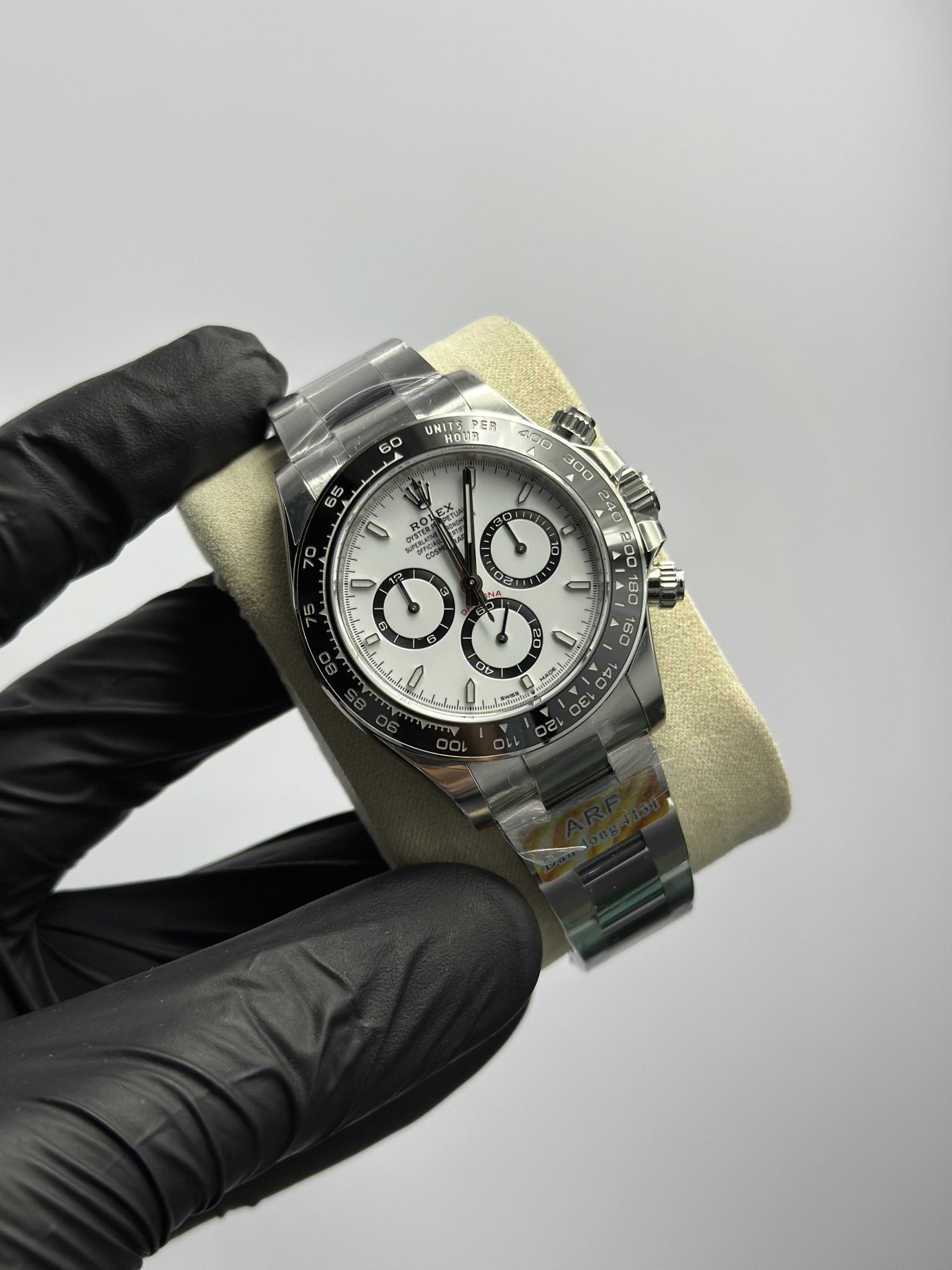 Super Clones Rolex The Most Premium ARF Factory Daytona Stainless Steel Silver Oyster Bracelet Panda Dial Caliber 4131 Swiss Movement – men’s watch