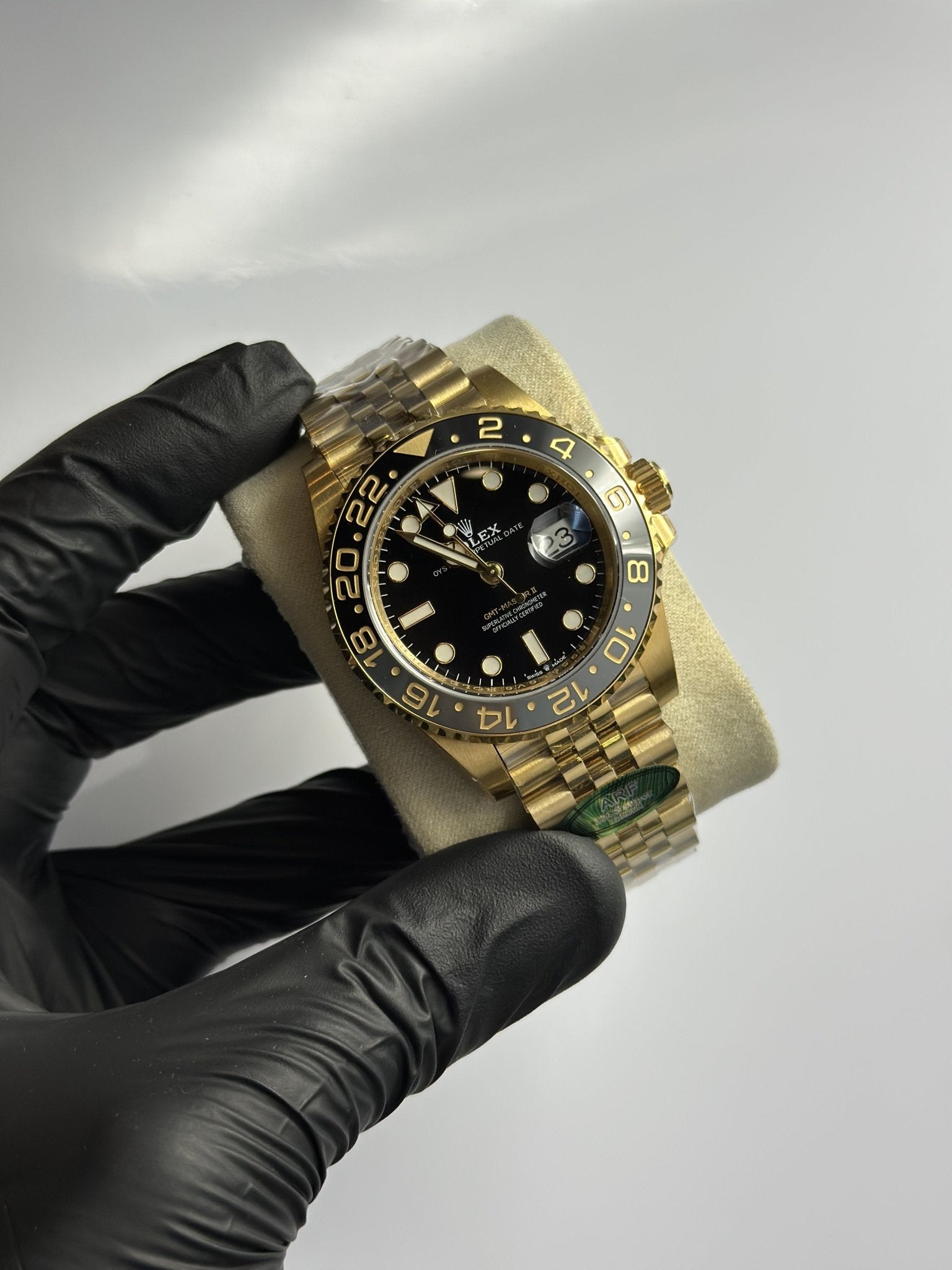 Super Clones Rolex The Most Premium ARF Factory GMT Master II Stainless Steel Gold Jubilee Bracelet Bruce Wayne Dial Caliber 3285 Swiss Movement – men’s watch