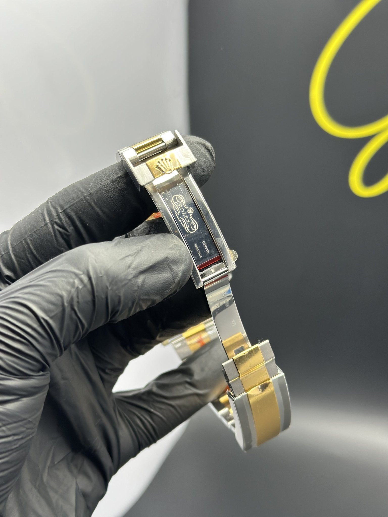 Super Clones Rolex The Most Premium ARF Factory Submariner Stainless Steel Silver - Gold 2 Tone Oyster Bracelet Black Dial Black Bezel Caliber 3235 Swiss Movement – men’s watch