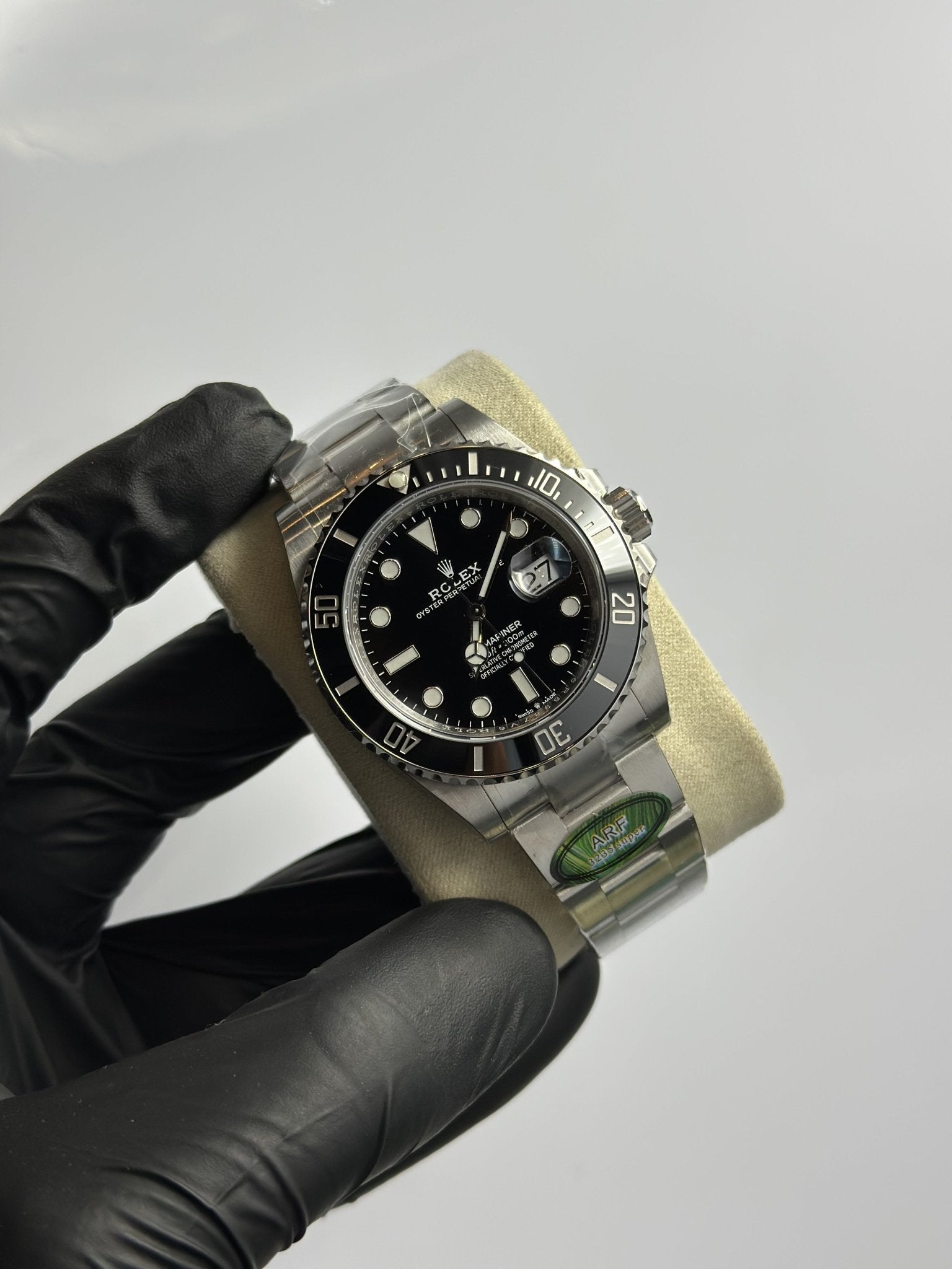 Super Clones Rolex The Most Premium ARF Factory Submariner Stainless Steel Silver Oyster Bracelet Black Dial Black Bezel Caliber 3235 Swiss Movement – men’s watch