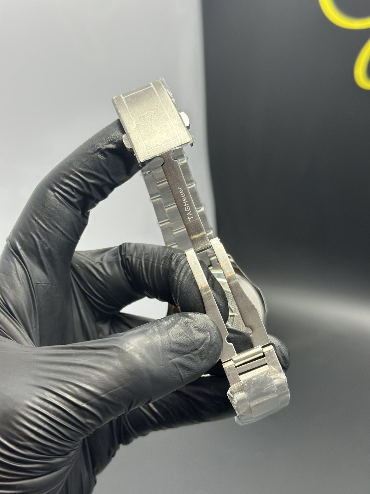 Tag Heuer Bracelet Automatic Aquaracer Silver Bracelet Black Dial – men’s watch