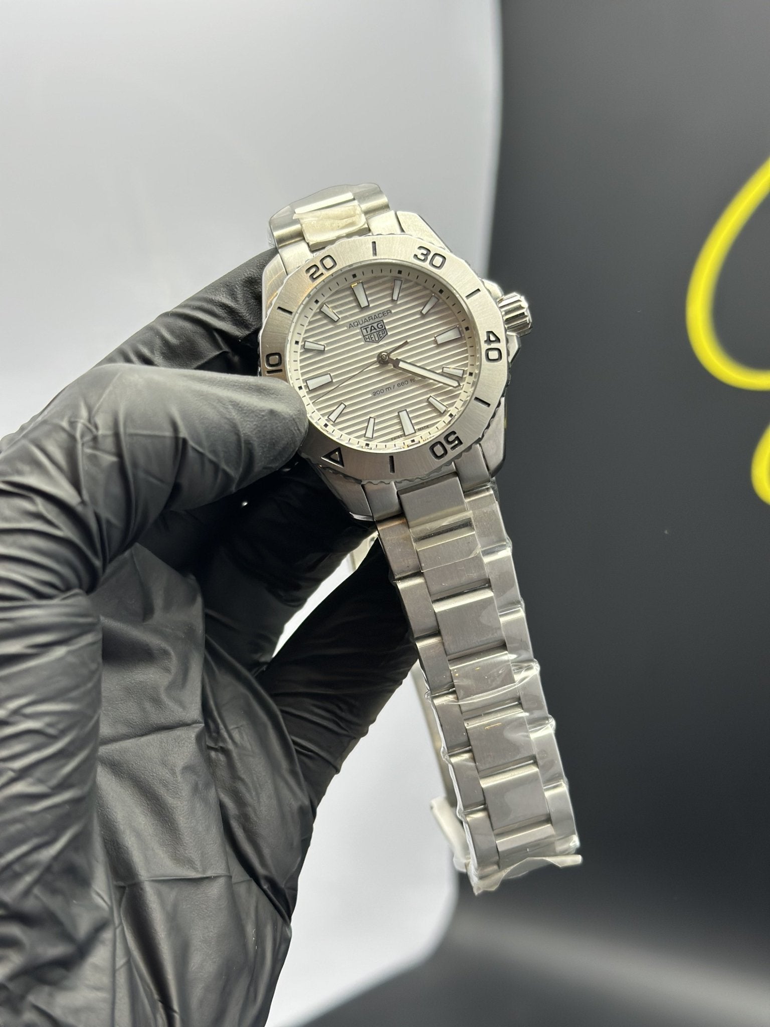 Tag Heuer Bracelet Automatic Aquaracer Silver Bracelet White Dial – men’s watch