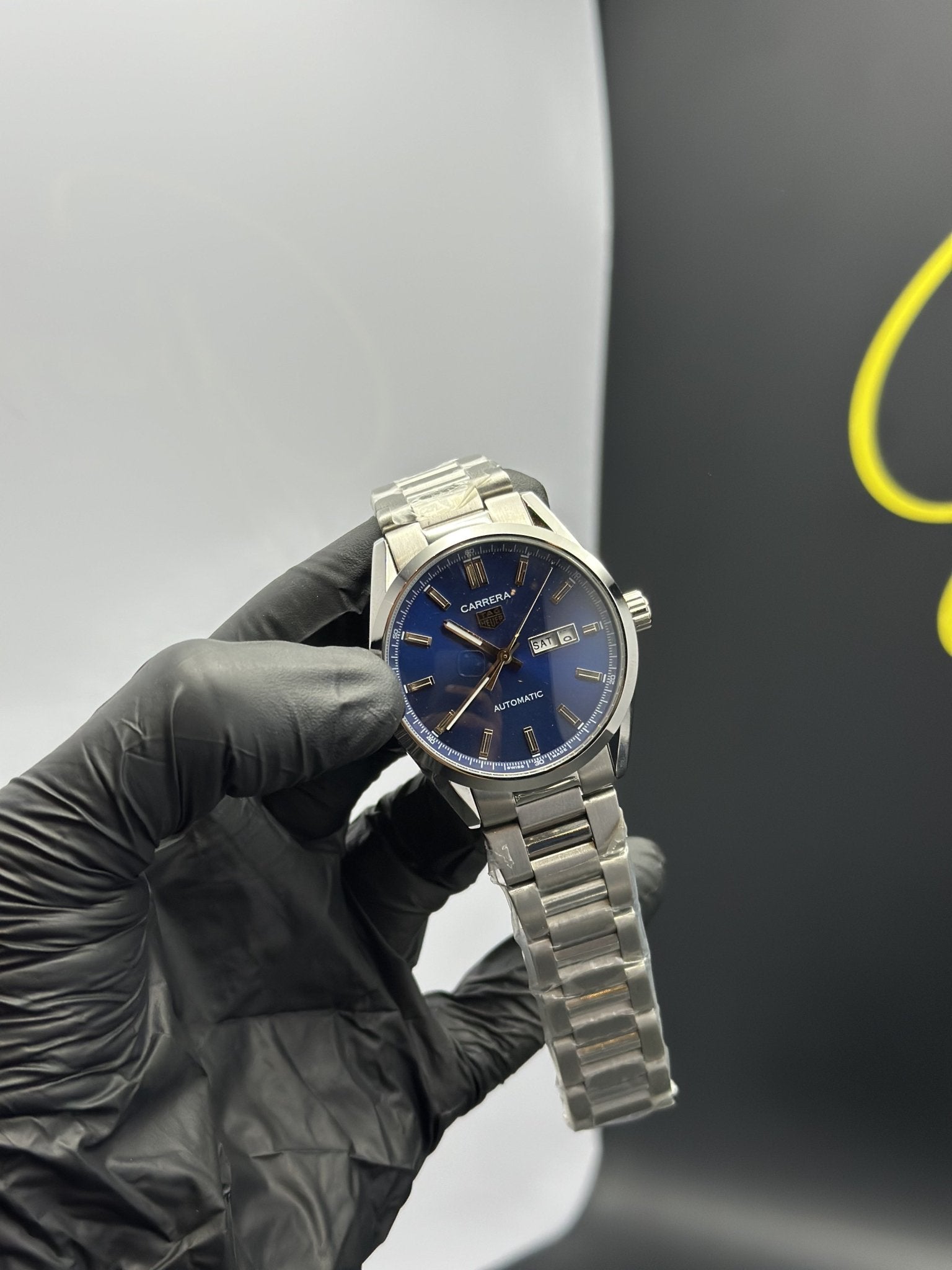 Tag Heuer Bracelet Automatic Calibre 5 Silver Bracelet Blue Dial – men’s watch