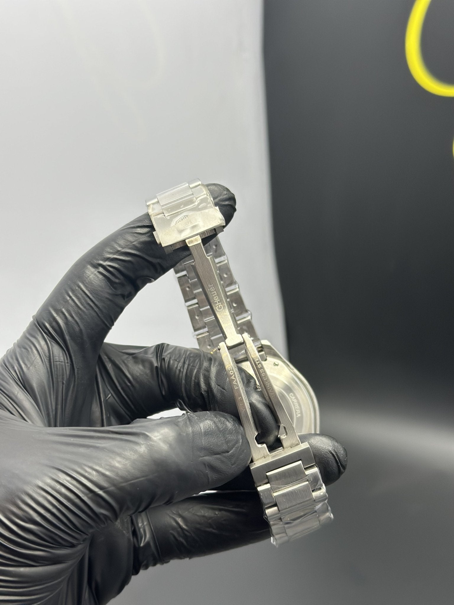 Tag Heuer Bracelet Chronograph (Quartz) Carrera Silver Bracelet Navy Blue Skeleton Dial – men’s watch