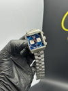 Tag Heuer Bracelet Chronograph (Quartz) Monaco Silver Bracelet Blue Dial – men’s watch