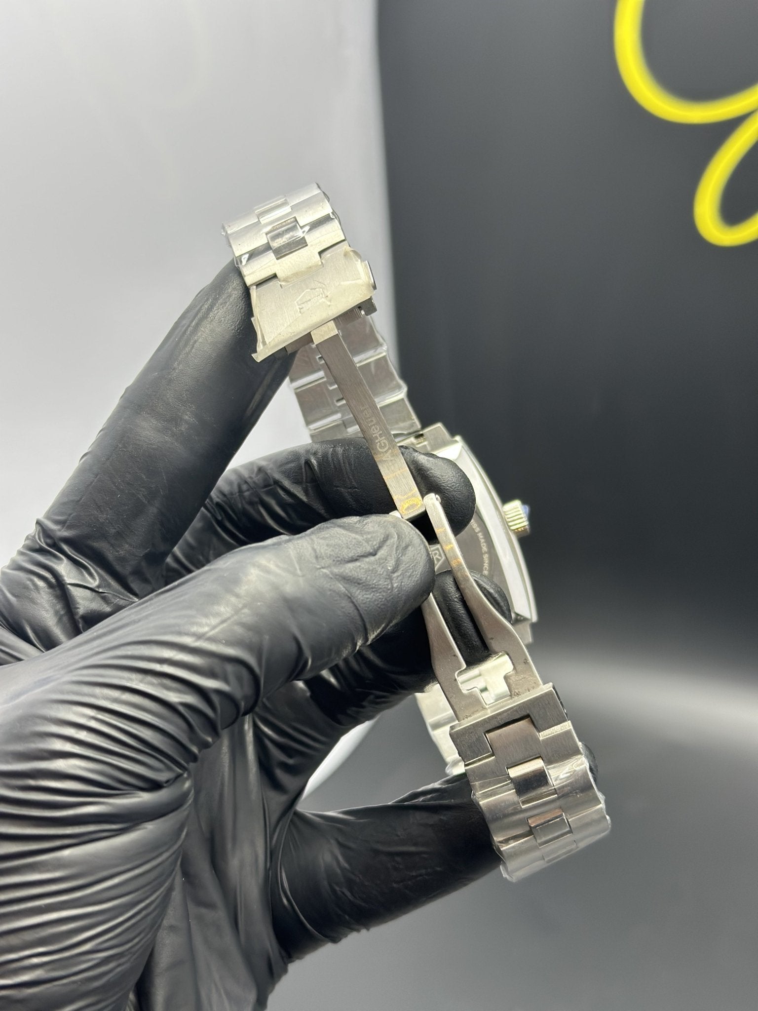 Tag Heuer Bracelet Chronograph (Quartz) Monaco Silver Bracelet Grey Dial – men’s watch