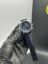 Tag Heuer Strap Chronograph (Quartz) 44mm Carrera Leather Strap Navy Blue Strap Blue Dial – men’s watch