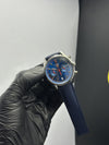 Tag Heuer Strap Chronograph (Quartz) 44mm Carrera Leather Strap Navy Blue Strap Blue Red Dial – men’s watch