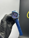 Tag Heuer Strap Chronograph (Quartz) 44mm Carrera Leather Strap Royal Blue Strap Blue Dial – men’s watch