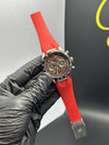 Tag Heuer Strap Chronograph (Quartz) 44mm Carrera Silicone Strap Red Strap Red Dial – men’s watch