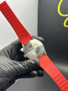 Tag Heuer Strap Chronograph (Quartz) 44mm Carrera Silicone Strap Red Strap Red Dial – men’s watch