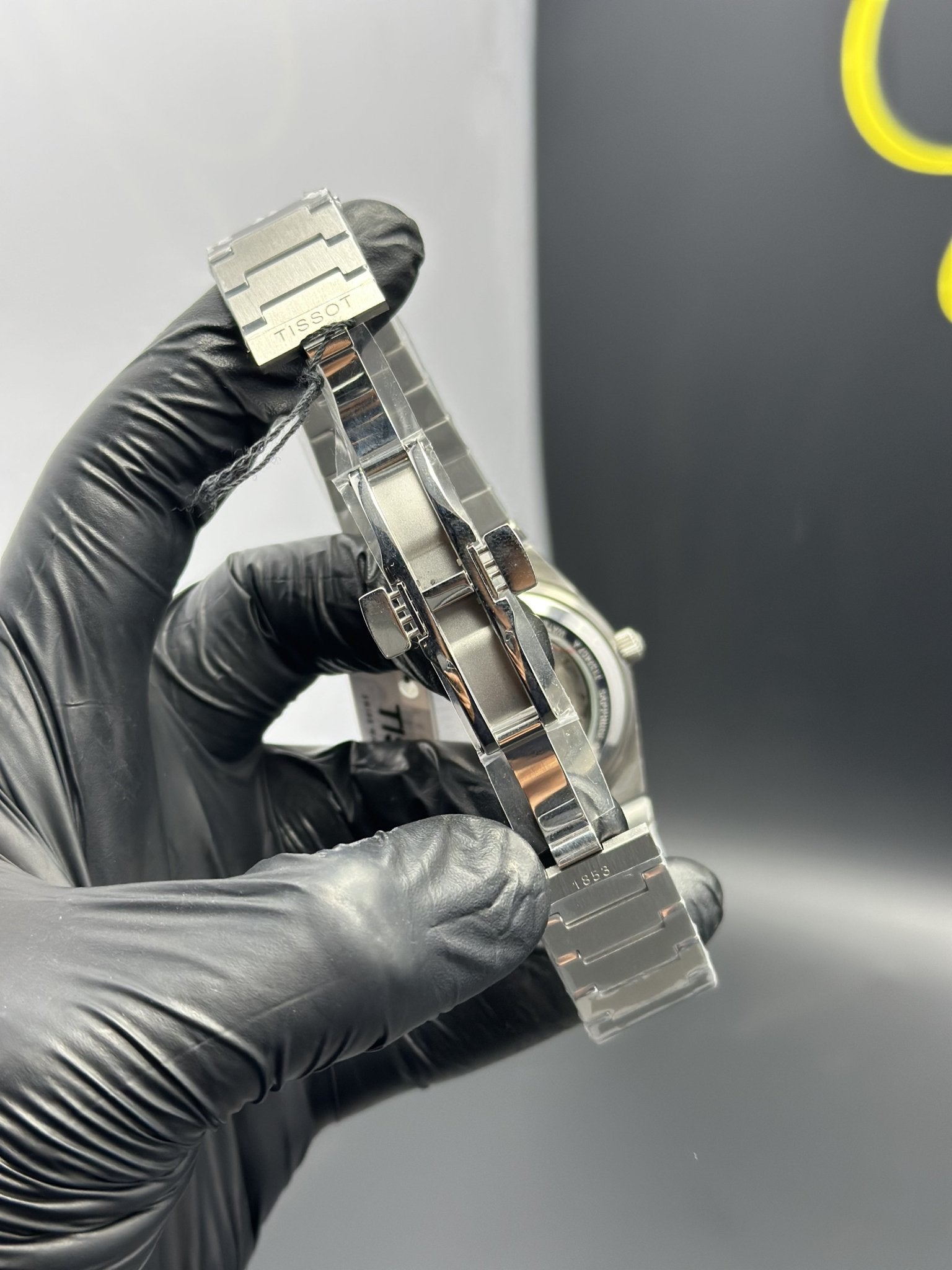 Tissot Bracelet Automatic 40mm Stainless Steel Silver Bracelet Black Textured Dial – men’s watch