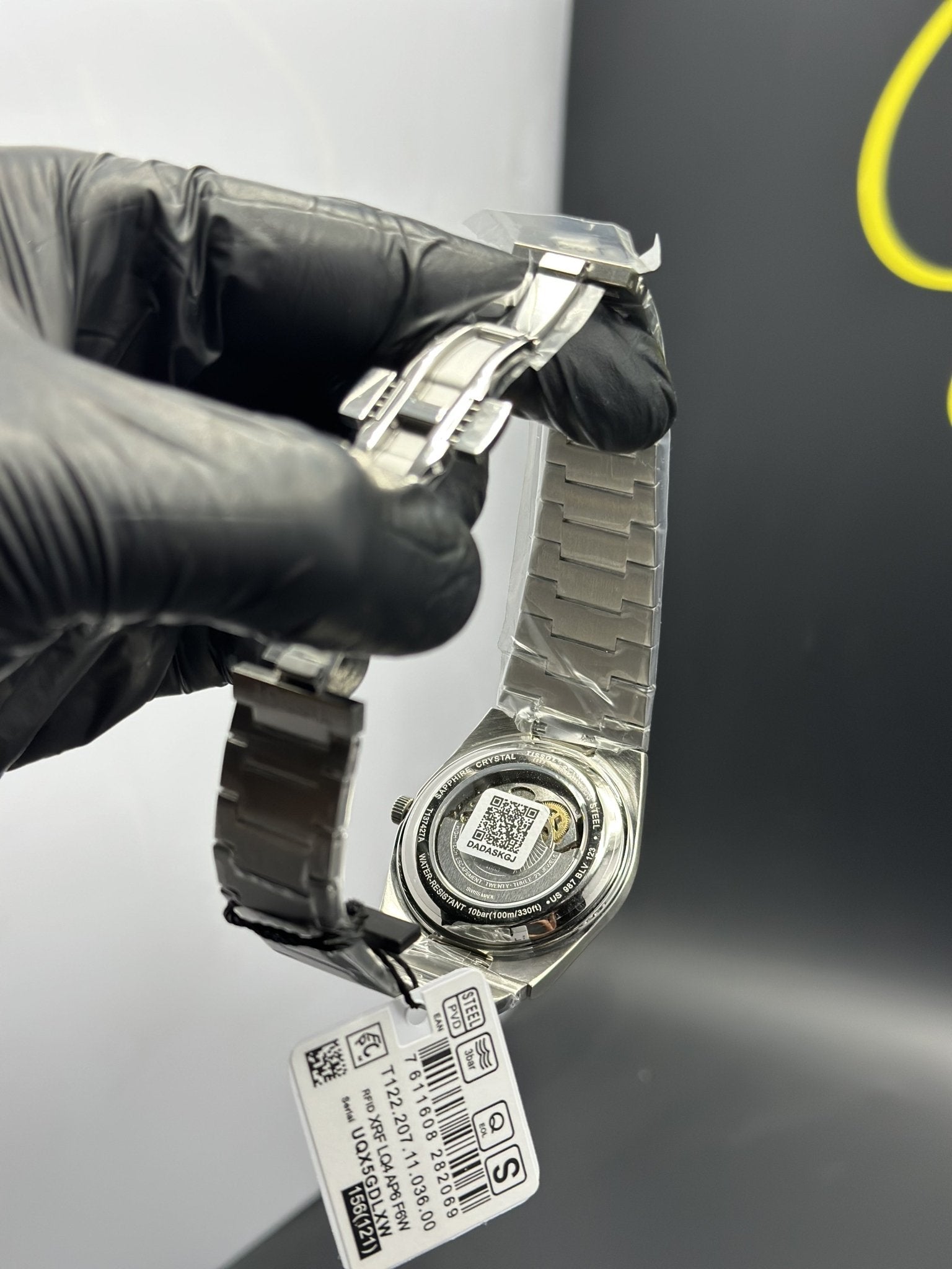 Tissot Bracelet Automatic 40mm Stainless Steel Silver Bracelet Pendulum Green Textured Dial – men’s watch