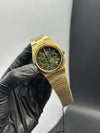 Tissot Bracelet Chronograph (Quartz) 40mm Stainless Steel Gold Bracelet Green Textured Dial – men’s watch